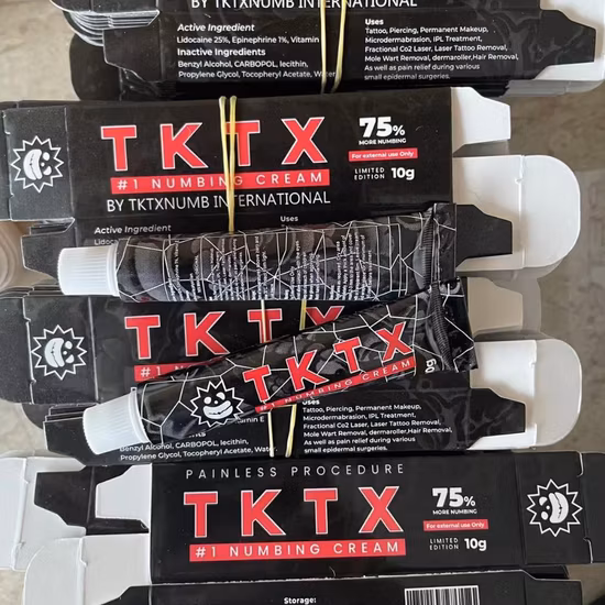 Tktx Betäubungscreme Lido Salbe zum Tätowieren von Augenbrauen, 10 g